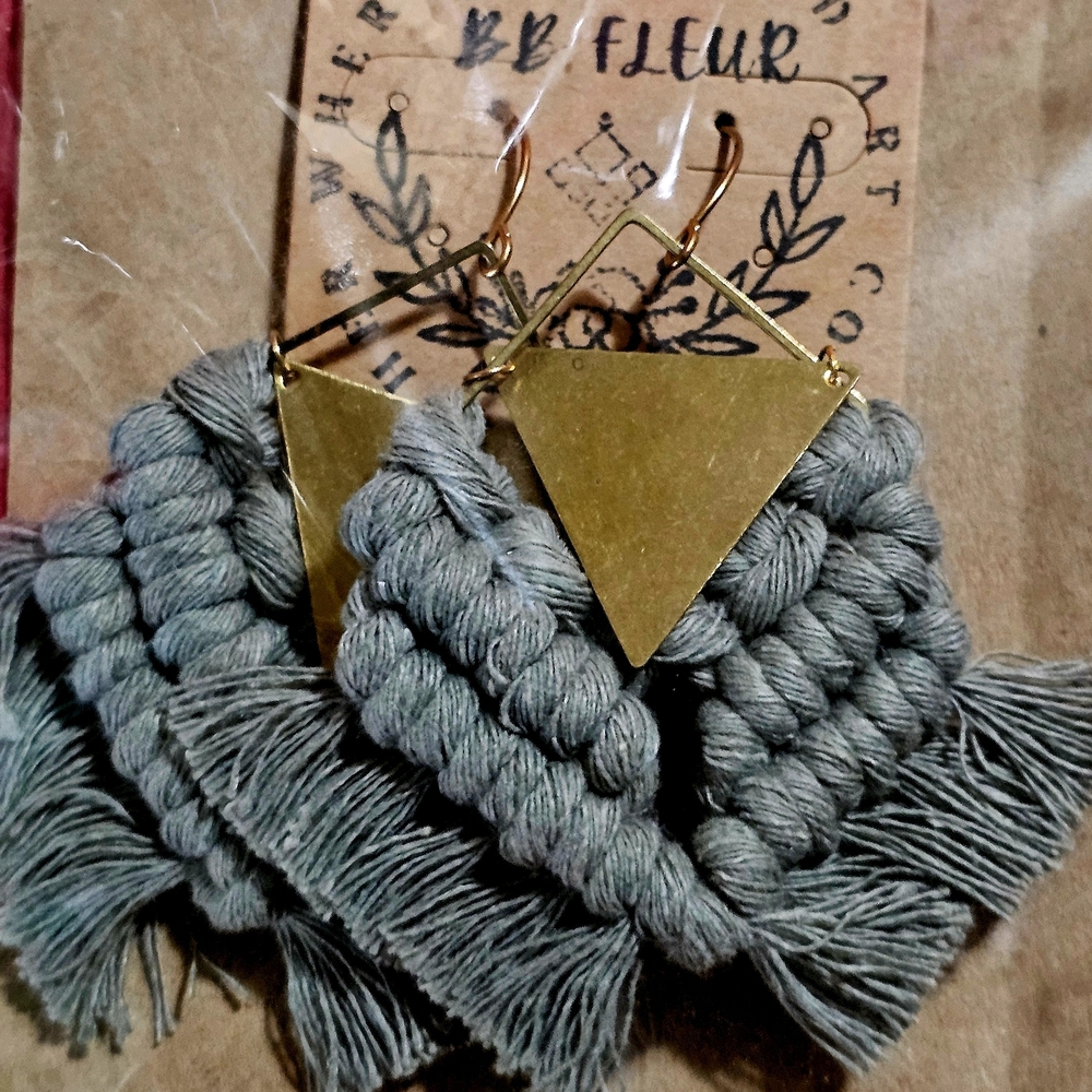 Stunning Handmade Macrame Earrings - You Get 3 Pair Pictured For The Price Of 1